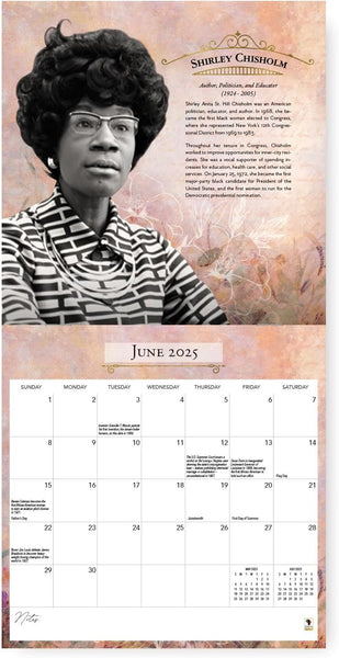 Black History 2025 Wall Calendar