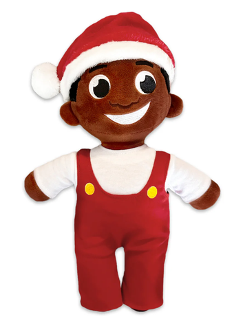 Noel: 15in Black Santa Plush Doll